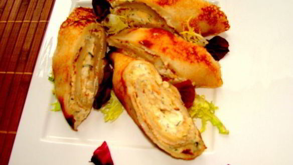 ШАГ 7. блинчики с семгой на закуску