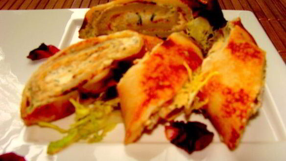 ШАГ 8. блинчики с семгой на закуску