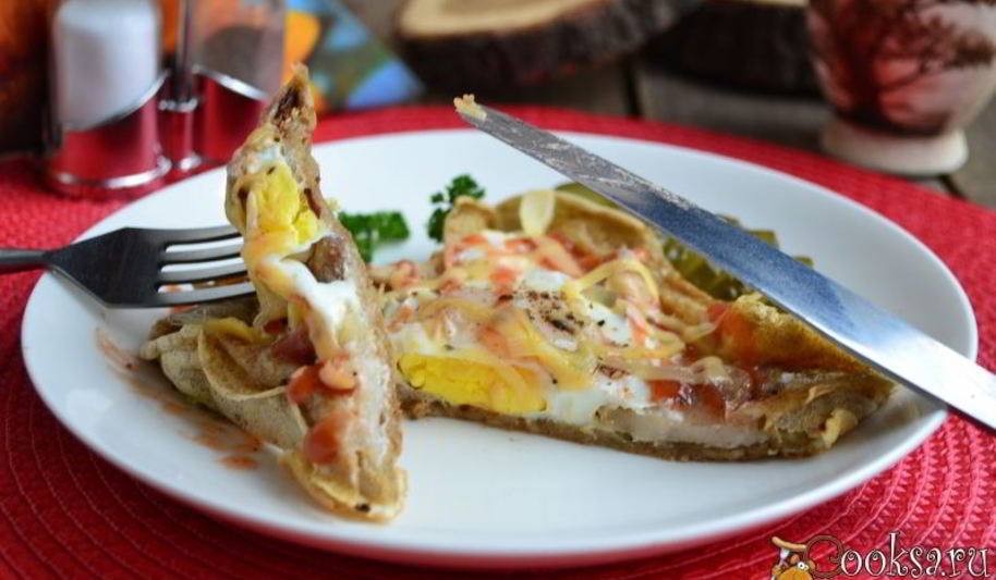 Рецепт блинчики с яйцом на завтрак