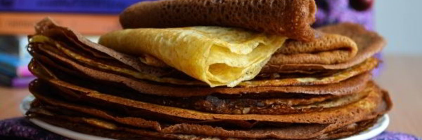 Блины из теста на молоке с яйцами