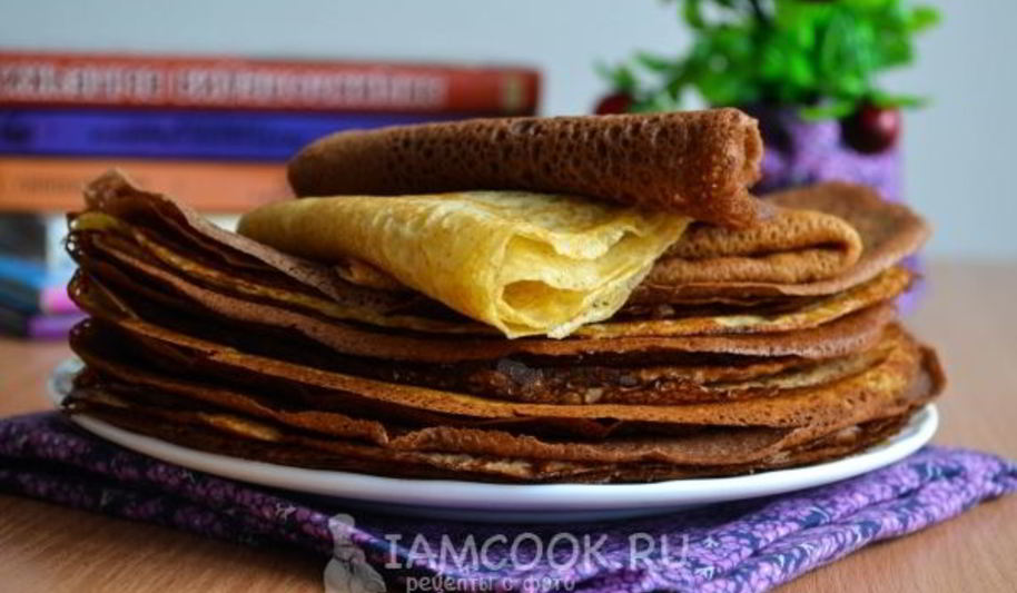 Рецепт блины из теста на молоке с яйцами