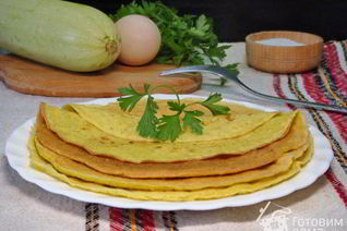 Блины кабачковые с овсяной мукой