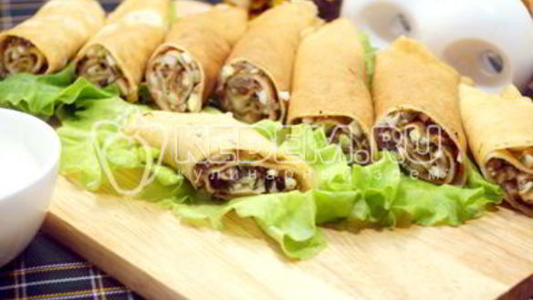 ШАГ 12. блины с грибной начинкой