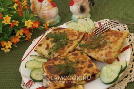 Блины с курицей и сыром