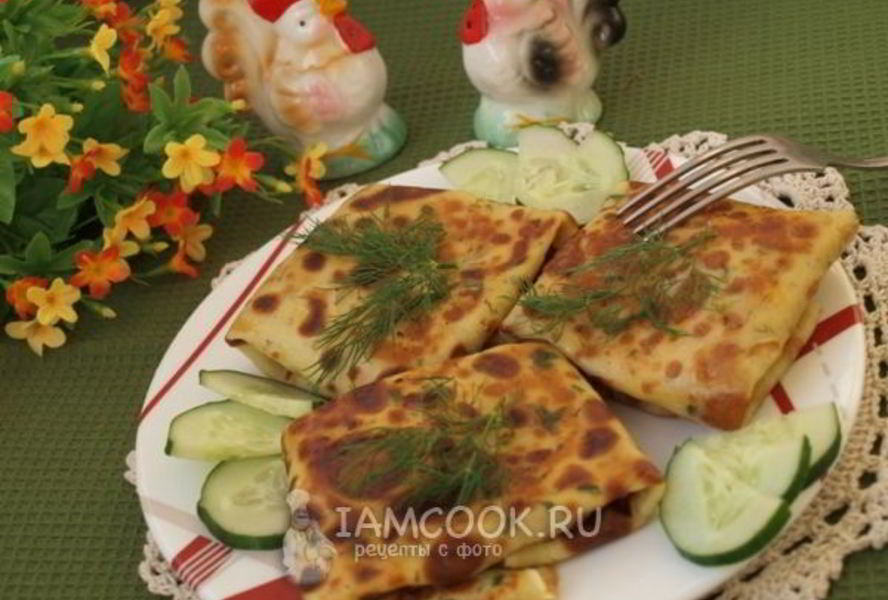 Блины с курицей и сыром