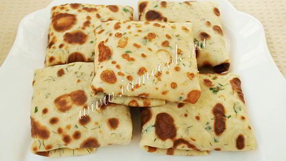 ШАГ 4. блины с курицей и сыром