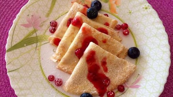 ШАГ 9. блины с малиной