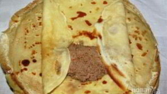 ШАГ 4. блины с печенкой