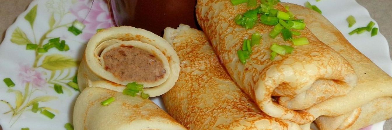Блины с печенью куриной