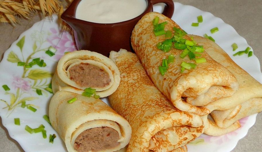 Рецепт блины с печенью куриной