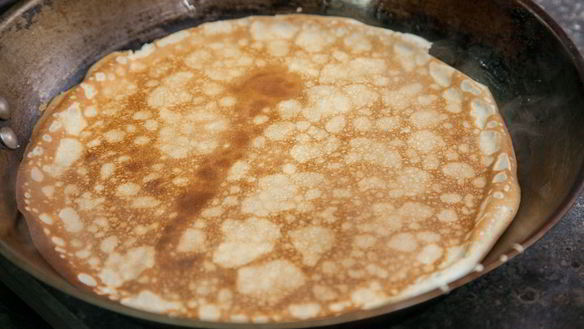 ШАГ 4. блины с персиками и рикоттой