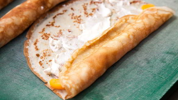 ШАГ 6. блины с персиками и рикоттой