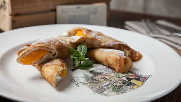 ШАГ 7. блины с персиками и рикоттой