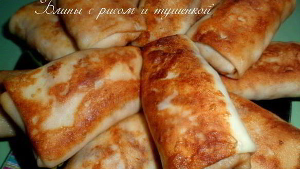 ШАГ 12. блины с рисом и тушенкой