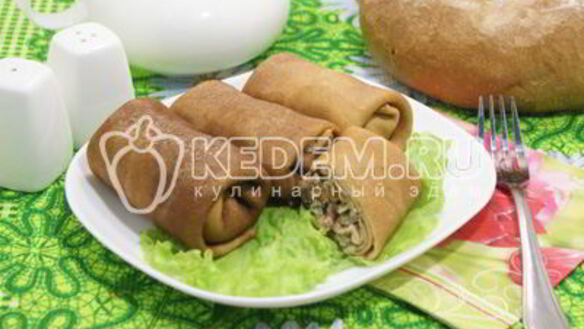 ШАГ 12. блины с рыбой