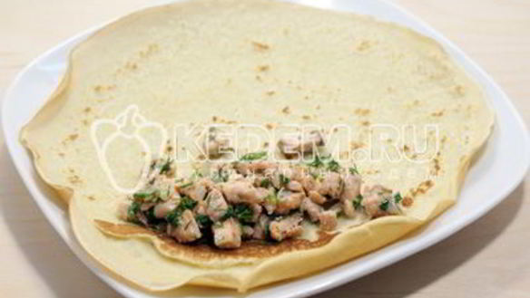 ШАГ 8. блины с рыбой