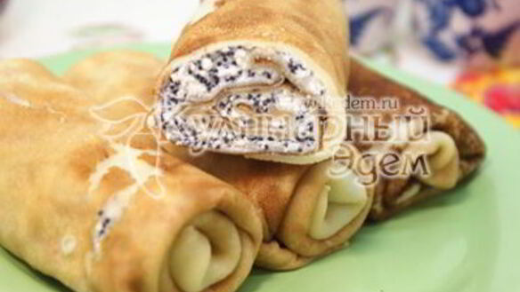 ШАГ 8. блины с творогом и маком