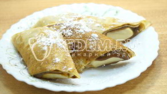 ШАГ 9. блины с вареной сгущенкой и бананом