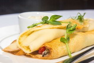 Блины с вешенками