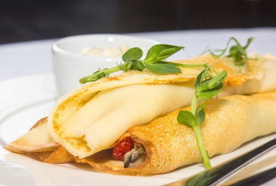 Блины с вешенками