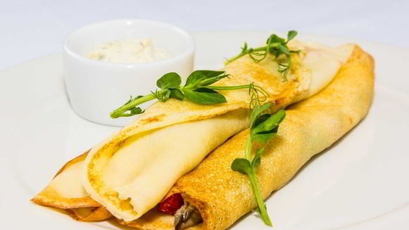 ШАГ 9. блины с вешенками