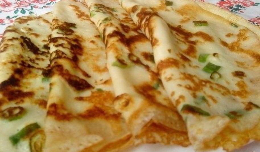 Рецепт блины с зеленым луком