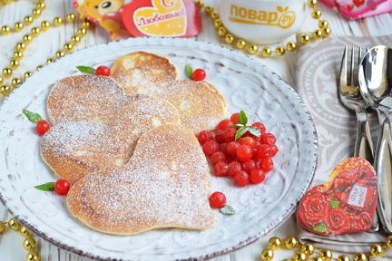 Блины-сердечки