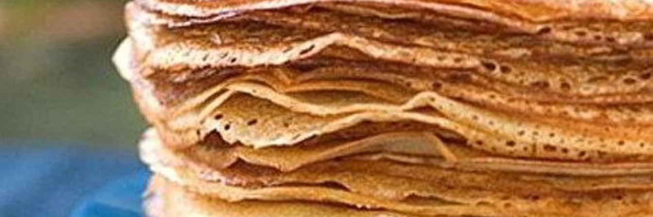 Блины тонкие на кипятке и молоке