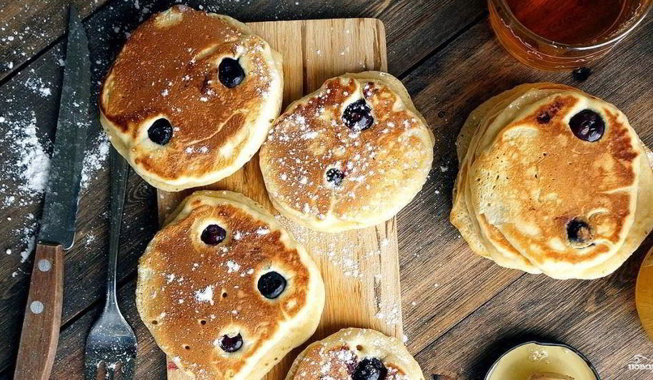 Рецепт черничные панкейки