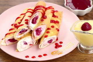 Блины с творогом