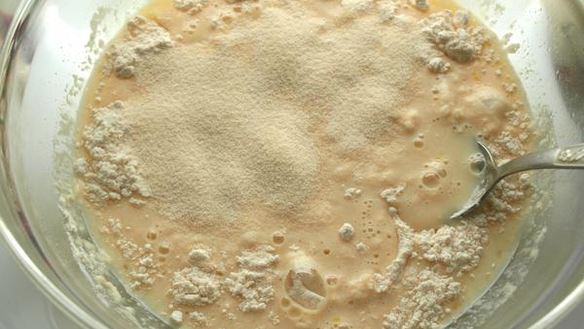 ШАГ 2. дрожжевые блины с манкой