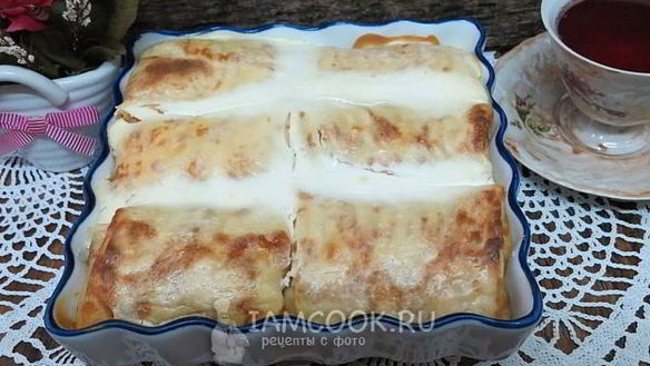 ШАГ 14. налистники с творогом, запеченные в духовке