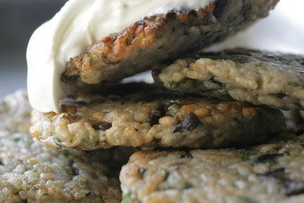 Рисовые блинчики с сушеными грибами