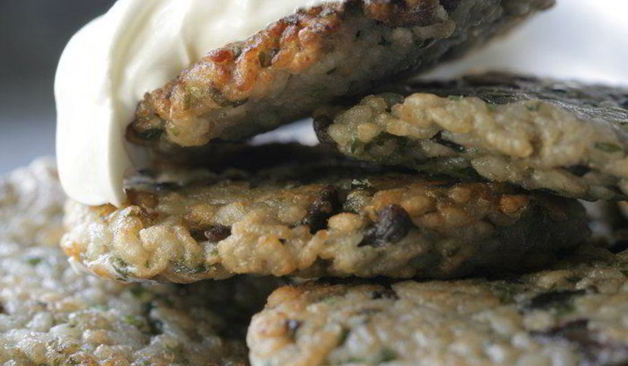 Рецепт рисовые блинчики с сушеными грибами