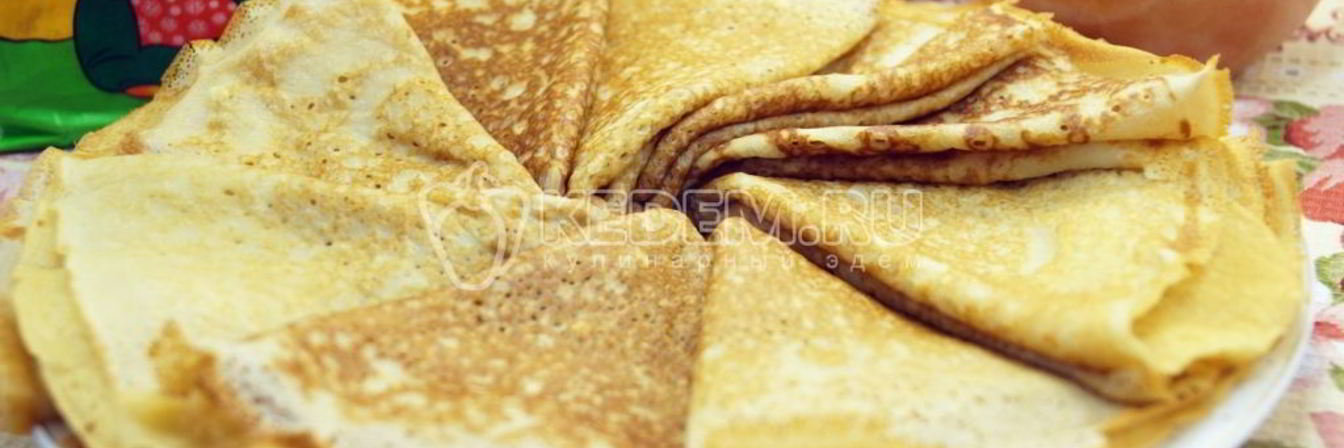 Тонкие блинчики на молоке с дырочками