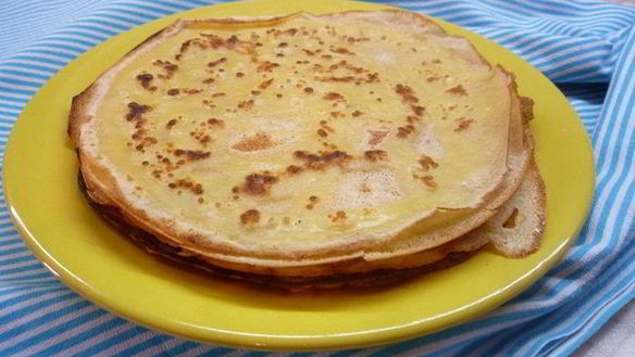 ШАГ 4. тонкие крахмальные блинчики на сливках