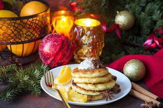 Творожно-апельсиновые панкейки