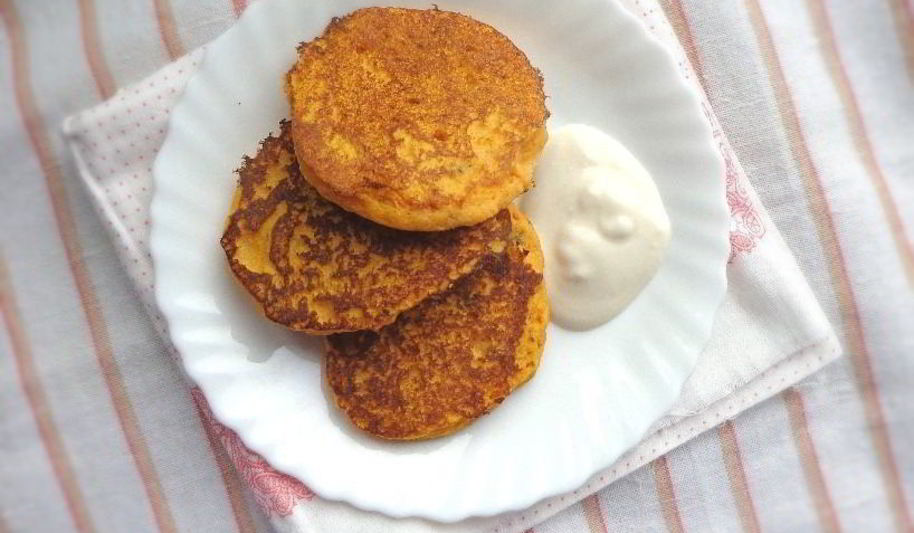 Рецепт тыквенные панкейки на кукурузной муке