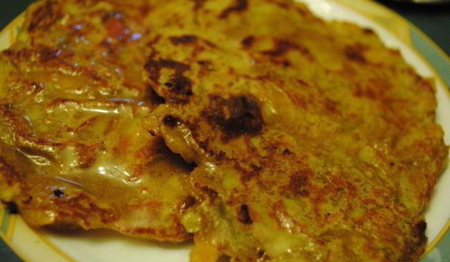 Рецепт яблочно-бананово-тыквенные блинчики