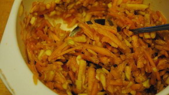 ШАГ 2. яблочно-бананово-тыквенные блинчики