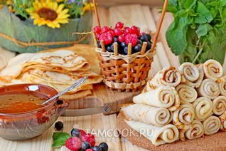 Заварные творожные блины