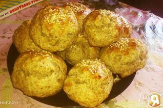 Банановые булочки с кунжутом