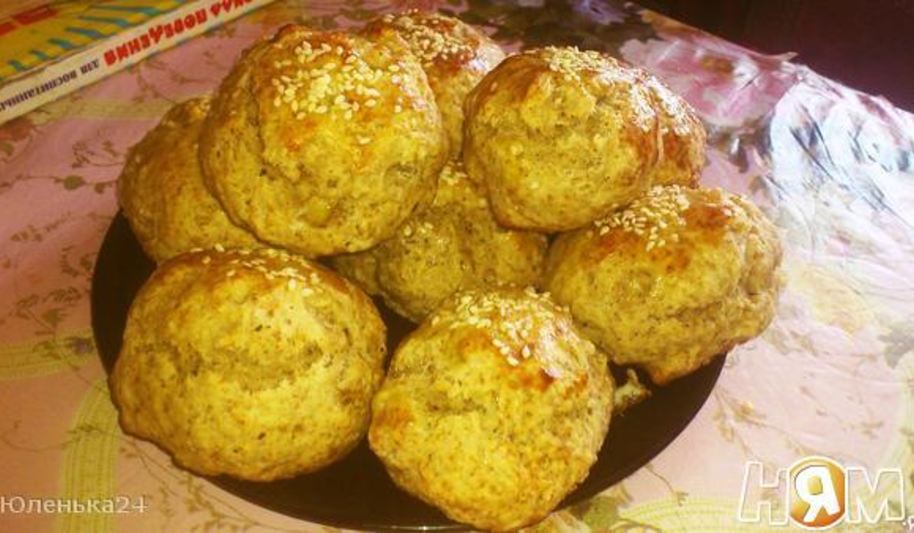 Рецепт банановые булочки с кунжутом