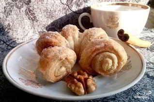 Булочки с корицей без дрожжей