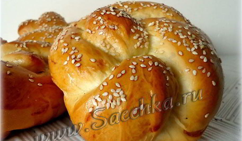 Рецепт булочки с кунжутом