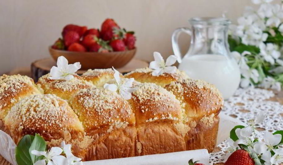 Рецепт булочки с посыпкой