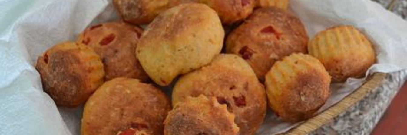 Булочки с творогом и запеченным сладким перцем