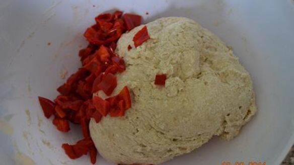 ШАГ 4. булочки с творогом и запеченным сладким перцем