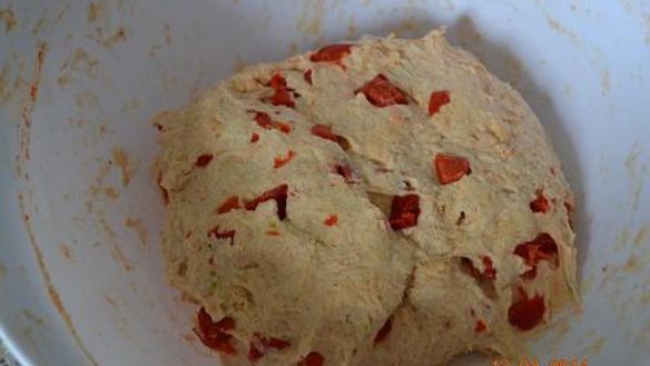 ШАГ 5. булочки с творогом и запеченным сладким перцем