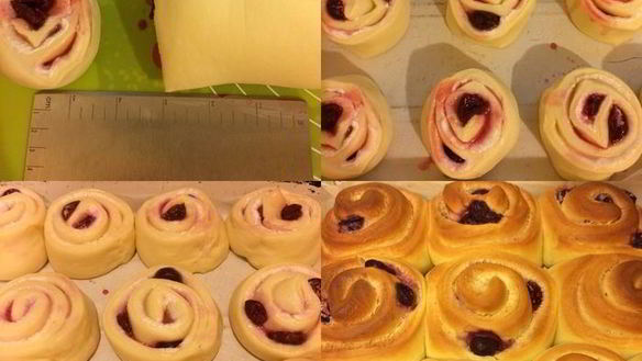 ШАГ 5. булочки со сливочным сыром и вишней